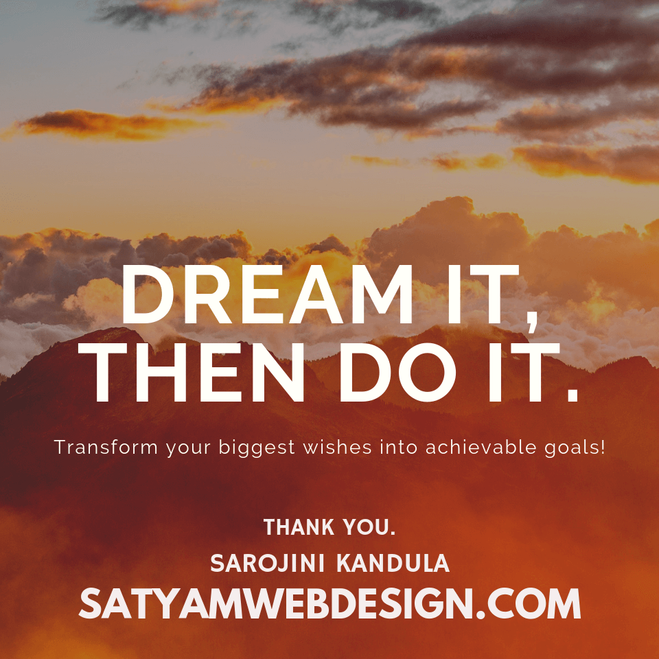 DREAM IT THEN DO IT - Success Positive Quotes