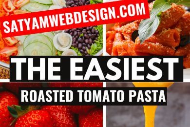 In Summer tomato season better to use tomatoes for everything. This roasted tomato pasta is easy and perfect for weeknight and weekends.